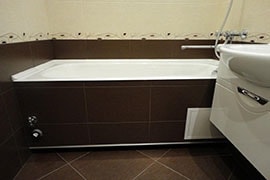 Капитальный ремонт ванной комнаты плиткой